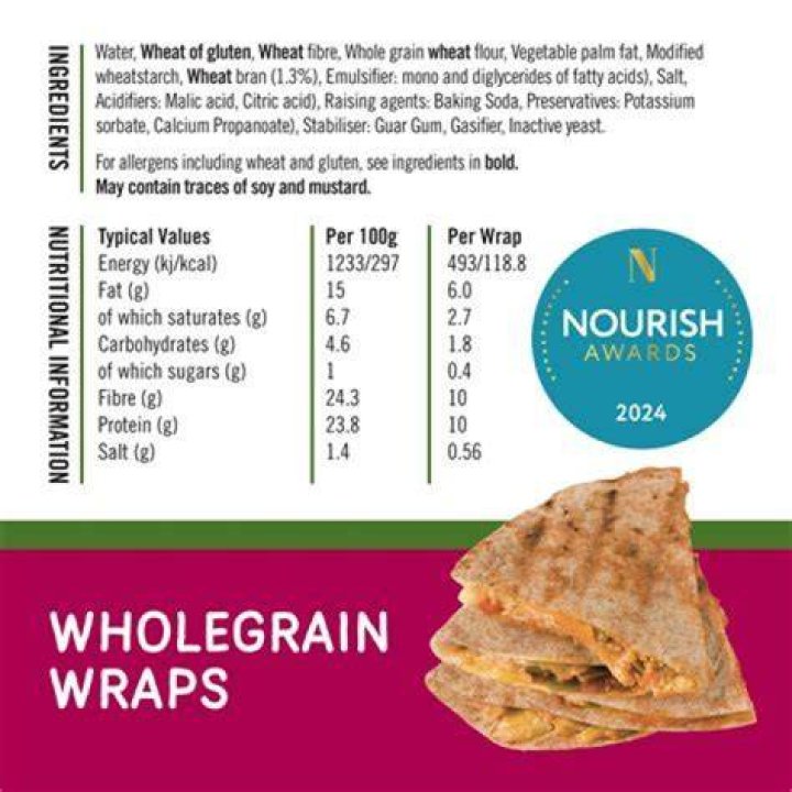 Do wraps have carbs in them?