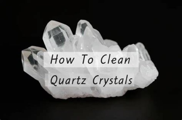How do you clean dirt off a quartz crystal?