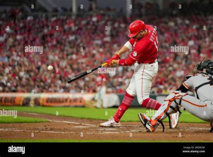 Joey Votton batting for the Cincinnati Reds
