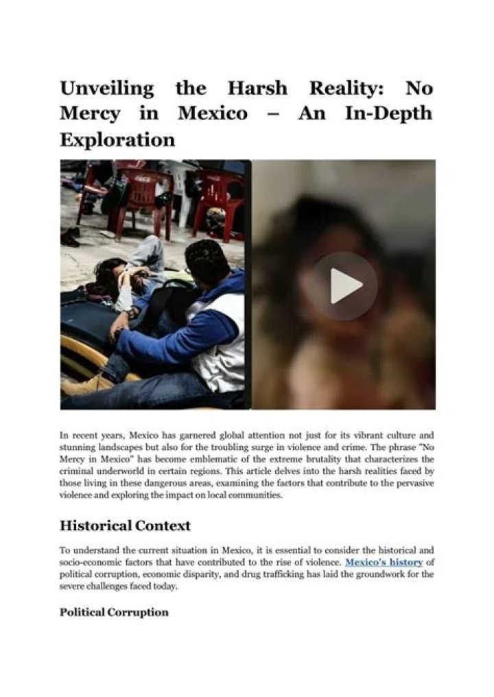 No Mercy in Mexico Documenting Reality Video