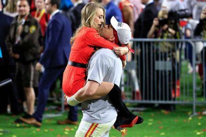 Patrick Mahomes with his girlfriend, Brittany Lynne. Is Patrick Mahomes Married?