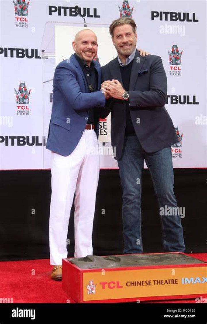 Pitbull is honoured with a hand and footprint ceremony at the TCL Chinese Theatre