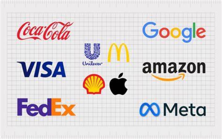 The logo has the company name spelled out with blue background.