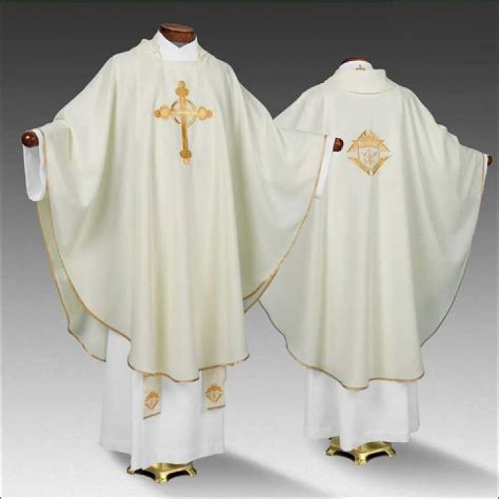 What does a Catholic priest wear during Mass?