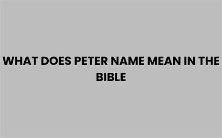 What does the name Peter mean in Hebrew?
