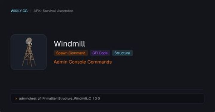 What does the windmill do in Ark?