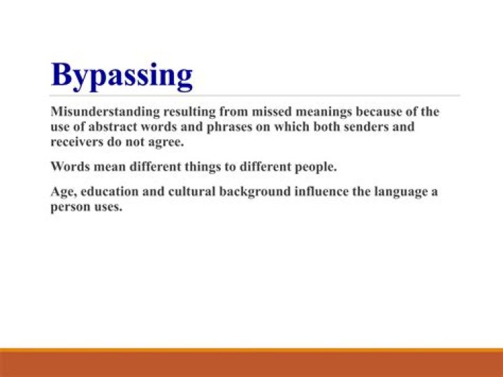What is bypassing in communication?
