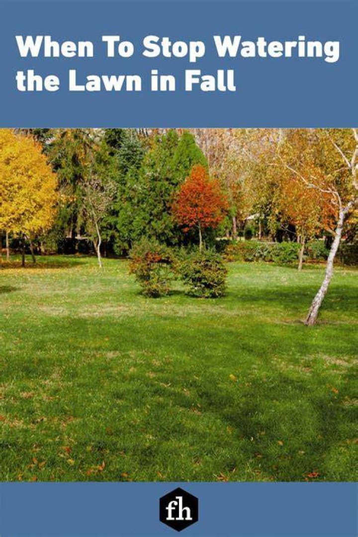 When should I stop watering my grass in the fall?